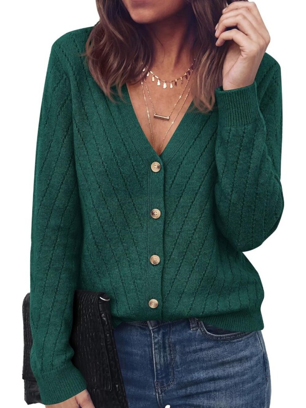 Cozy Button-Up Cardigan Sweater for Women | Soft, Warm Knit Layering Piece